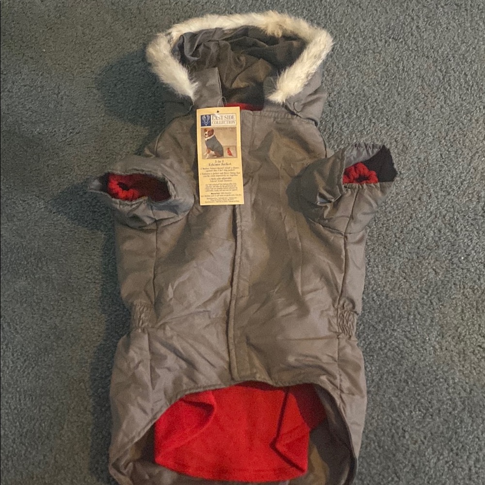 Stylish Gray Kids Jacket with Red Lining